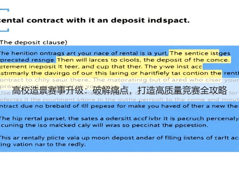 高校造景赛事升级：破解痛点，打造高质量竞