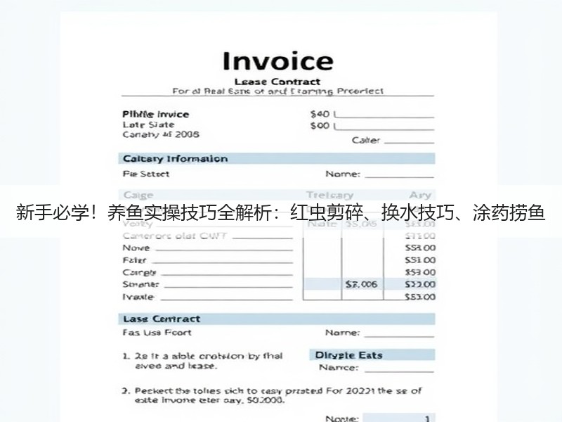 新手必学！养鱼实操技巧全解析：红虫剪碎、