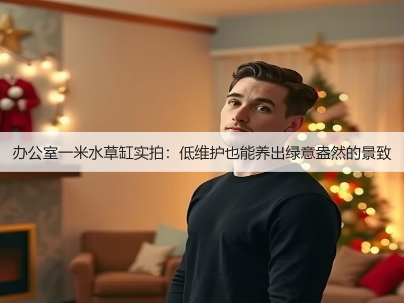 办公室一米水草缸实拍：低维护也能养出绿意