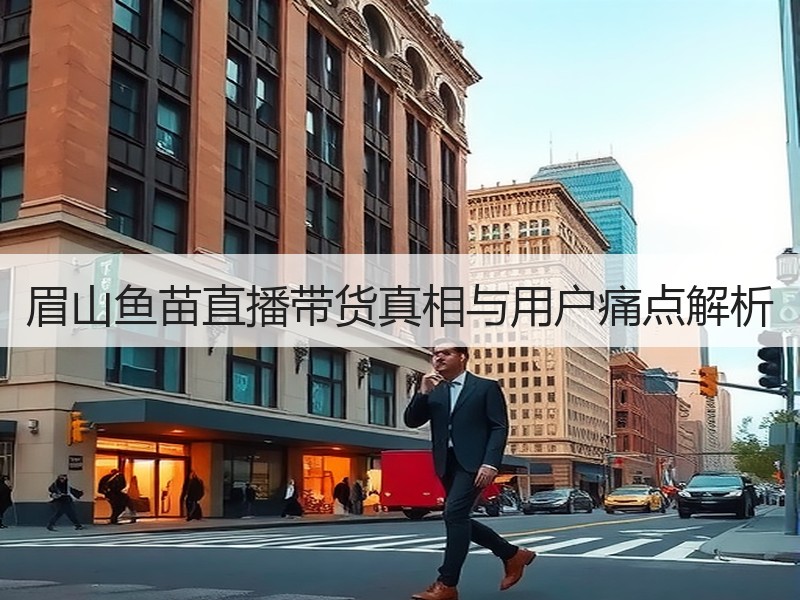 眉山鱼苗直播带货真相与用户痛点解析