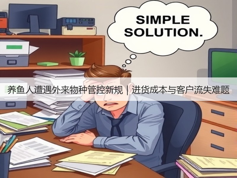 养鱼人遭遇外来物种管控新规｜进货成本与客